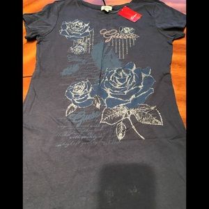 Guess Tee Shirt Juniors XL in Navy